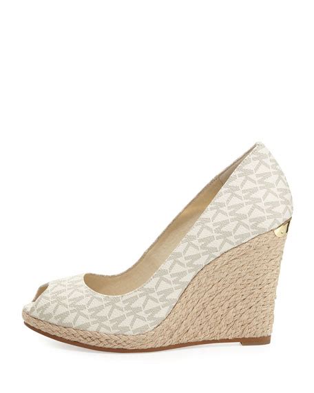 michael kors keegan wedges gold|michael kors wedges sale.